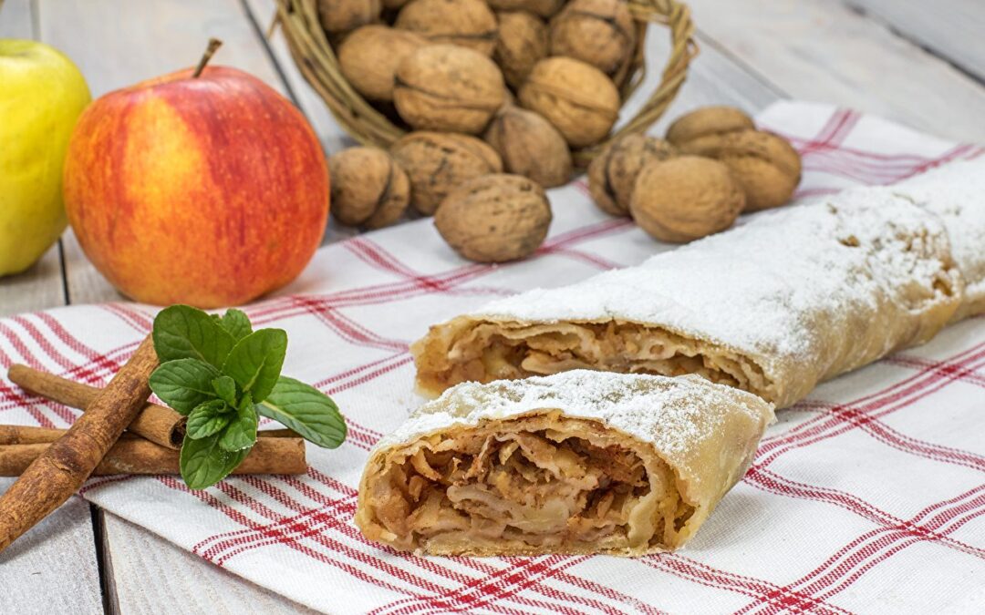 Strudel aux pommes et aux noix