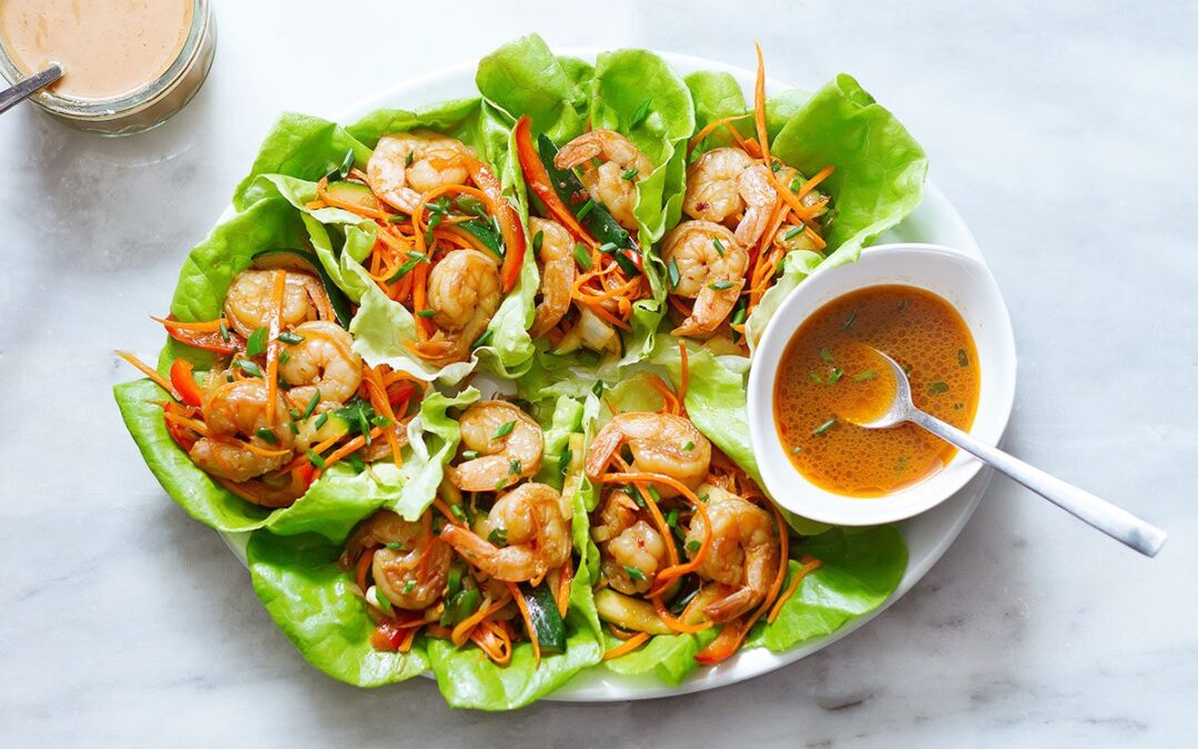 Roulés de laitue aux crevettes vietnamiennes
